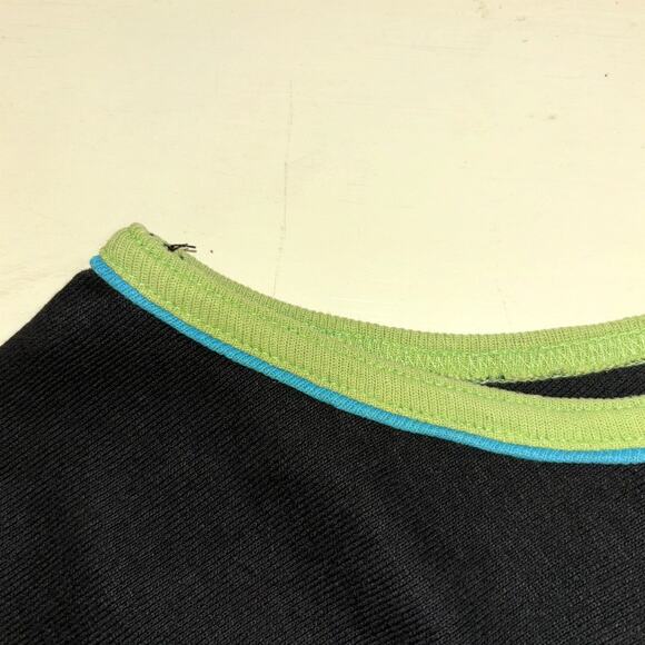 Vintage No Boundaries Dress Black Green Trim Trashy Y2k Trendy Summer Basics - Picture 5 of 6